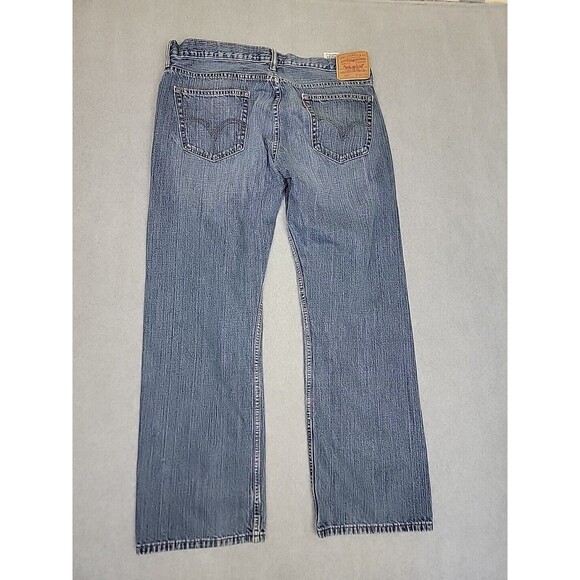 Levis 569 Mens Jeans 38x32 Loose Baggy Straight Blue Cotton Whiskered Mid Rise - Picture 14 of 15